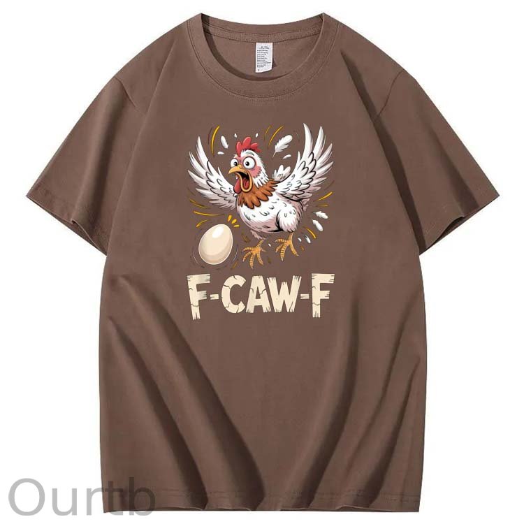 F-Caw-F Crazy Egg Chickens Pattern100% Cotton T-Shirt