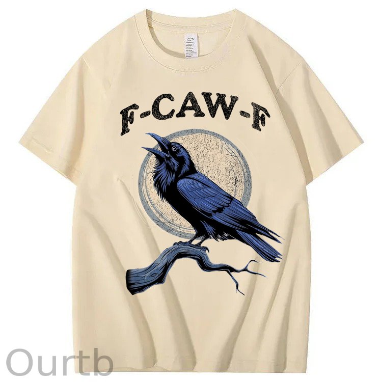 F-Caw-F Crow Raven 100% Cotton T-Shirt