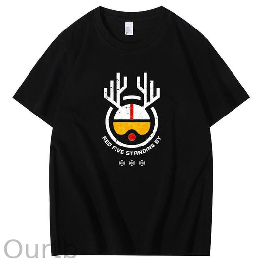 Rudolph Red Five Standing By Christmas T-Shirt