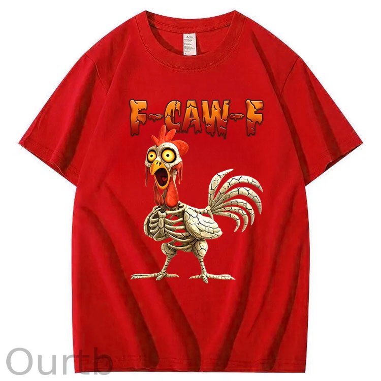 F-Caw-F Chicken Halloween 100% Cotton T-Shirt