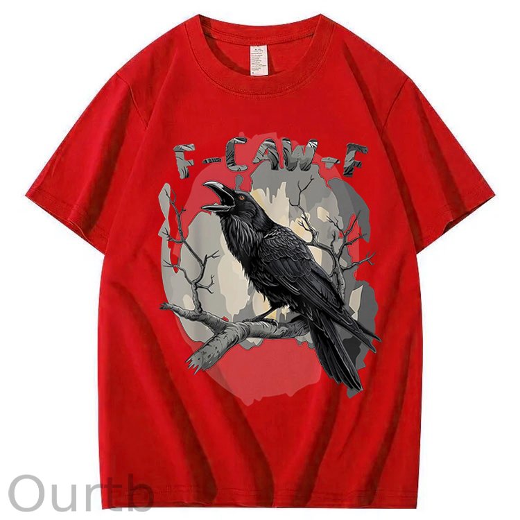 F-Caw-F Crow Raven 100% Cotton T-Shirt