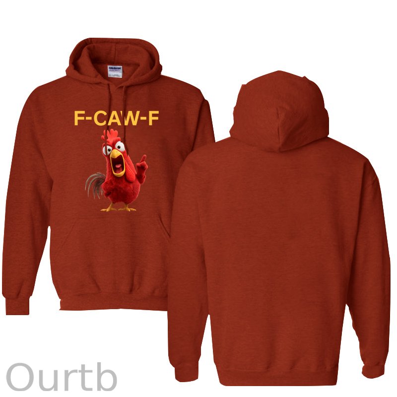 F-Caw-F Angry Chicken  Pattern 100% 300g Cotton Classic Hoodie