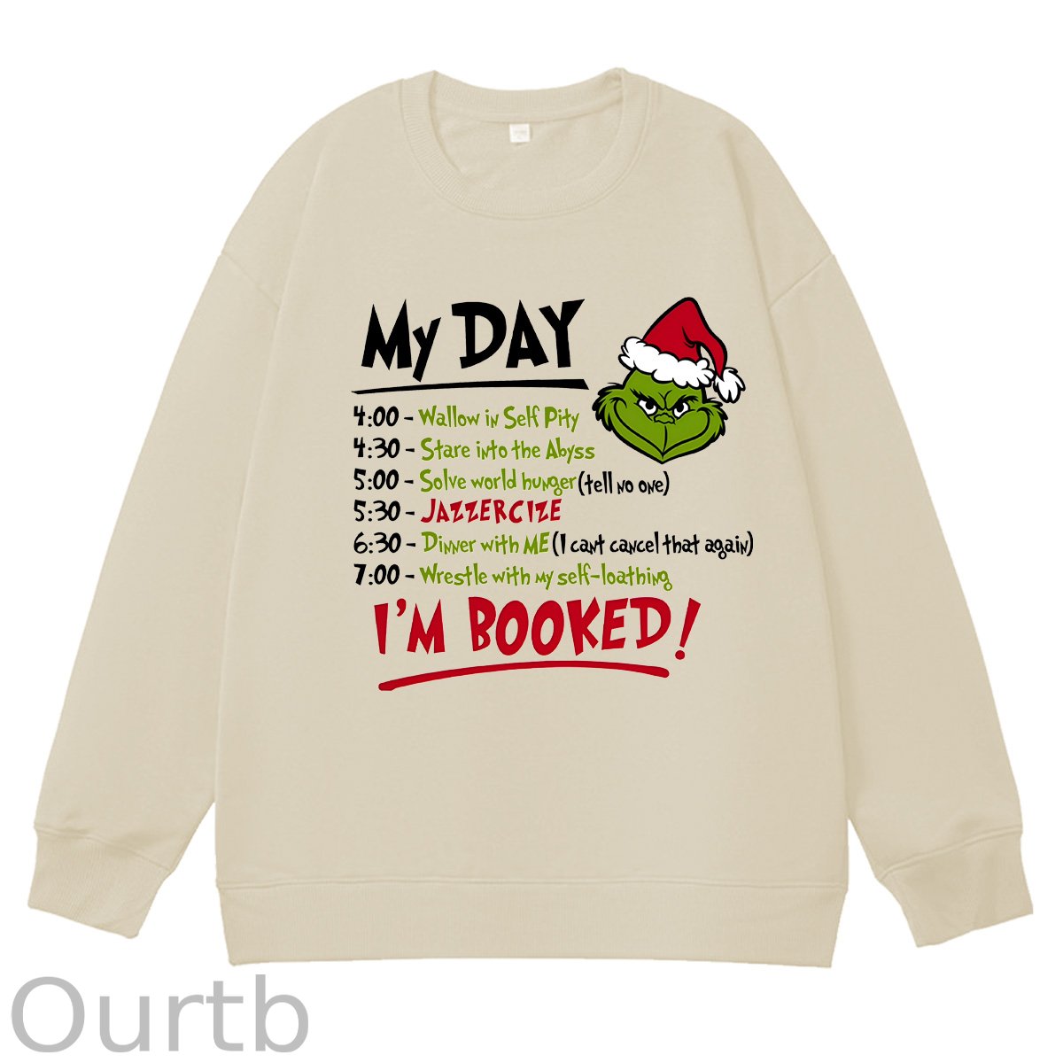 Christmas My Days   Pattern 100% 300g CottonCrew Neck Sweatshirt