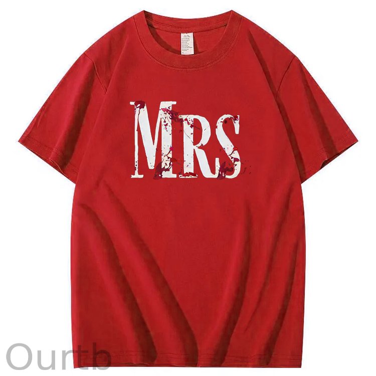 Halloween Couple Pattern Print 100% Cotton T-Shirt