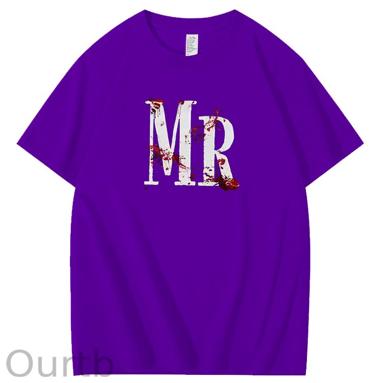 Halloween Couple Pattern Print 100% Cotton T-Shirt