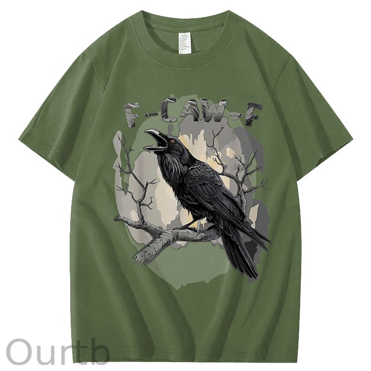 F-Caw-F Crow Raven 100% Cotton T-Shirt