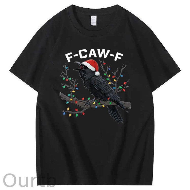 Christmas F-Caw-F Pattern100% Cotton T-Shirt