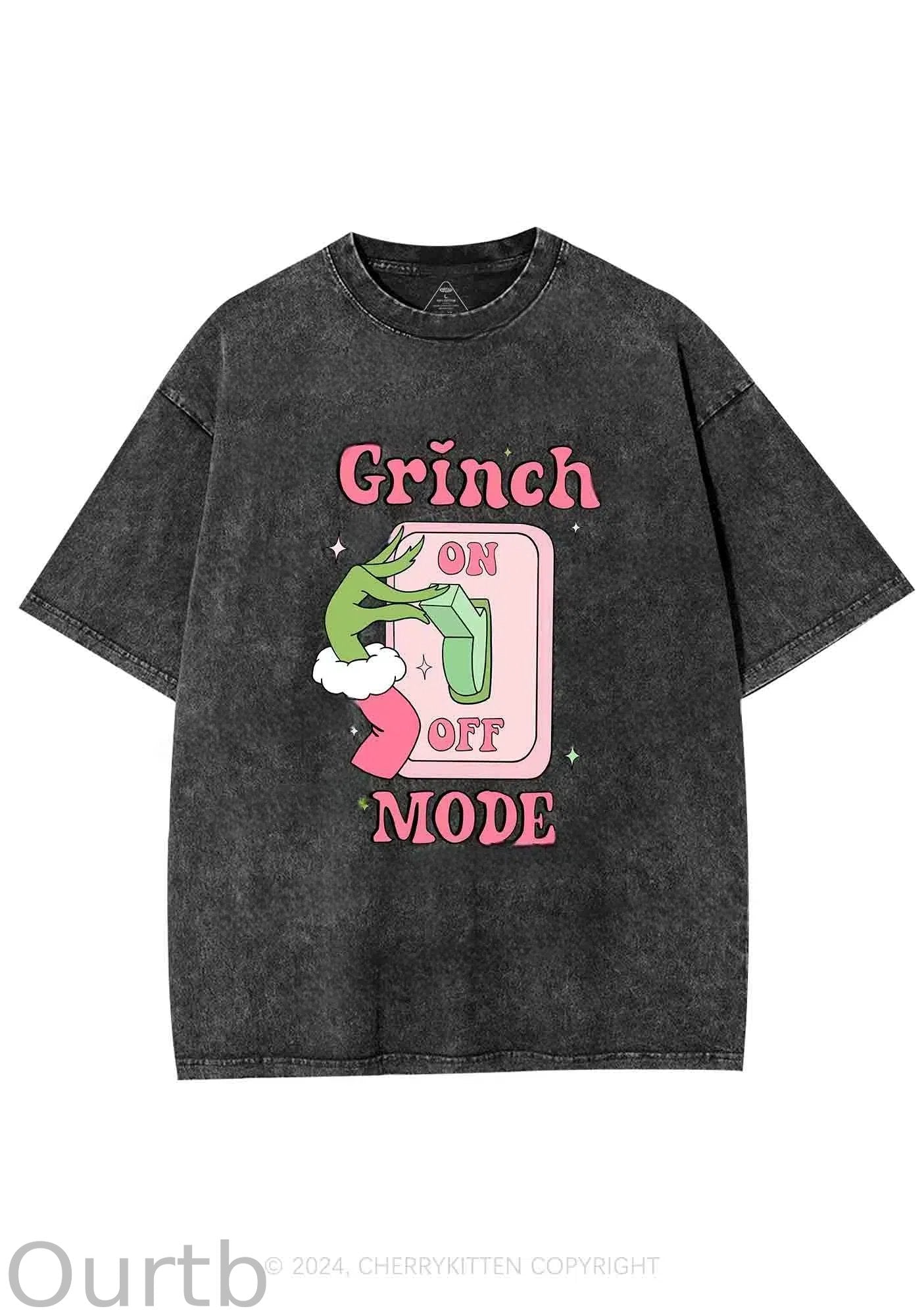 Christmas On Off Mode Retro Washed Tee