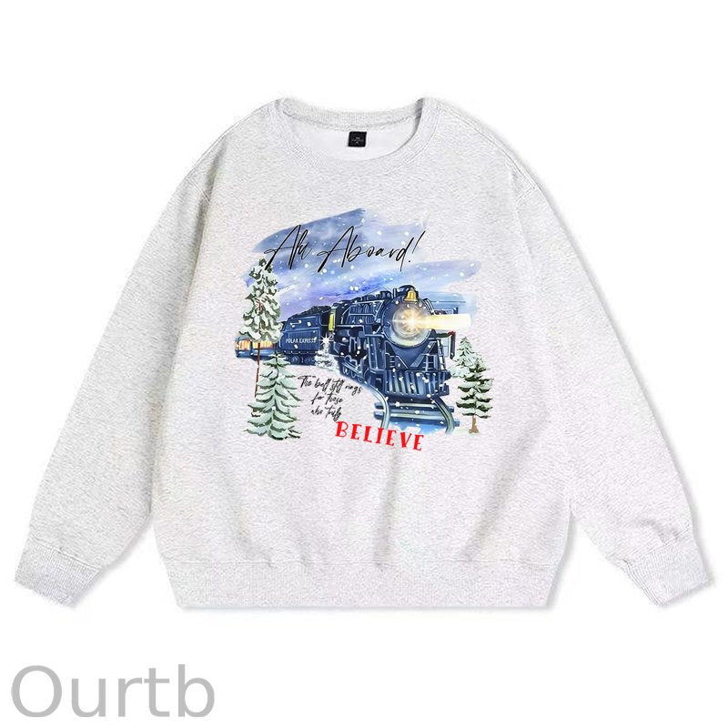 Christmas Believe 100% Cotton Fleece Sweatshirt