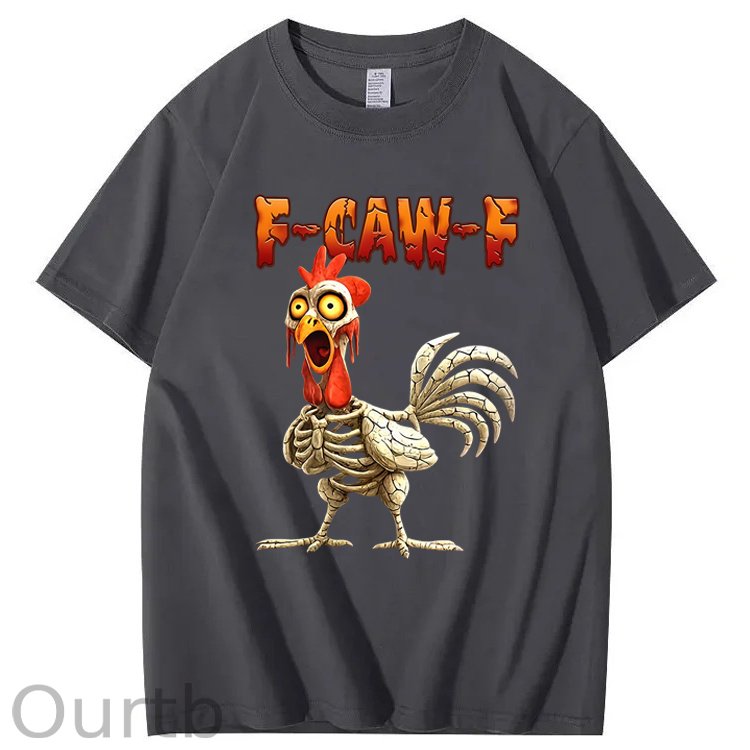 F-Caw-F Chicken Halloween 100% Cotton T-Shirt