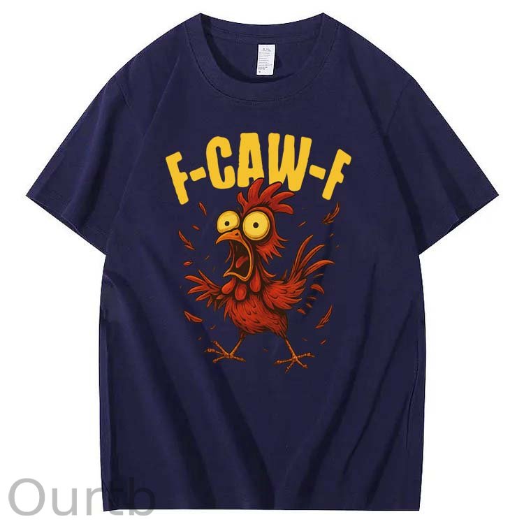 F-Caw-F Crazy Hot Chickens Pattern100% Cotton T-Shirt