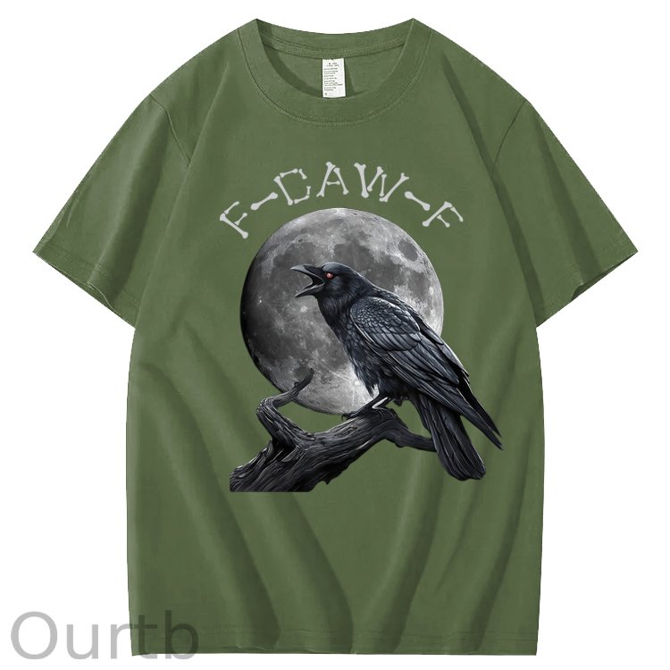 F-Caw-F Crow Raven 100% Cotton T-Shirt