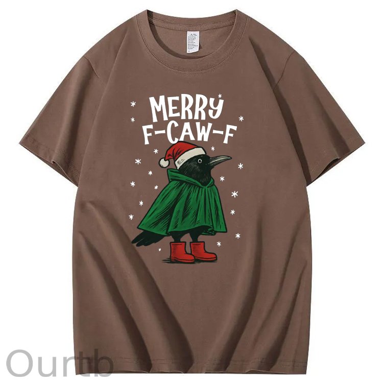 Merry F-Caw-F Pattern100% Cotton T-Shirt