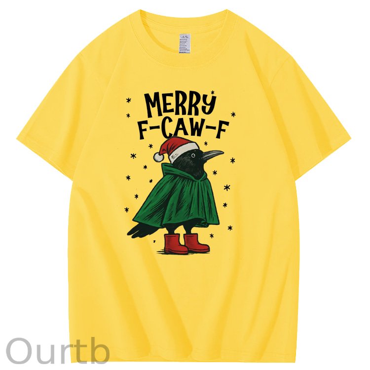 Merry F-Caw-F Pattern100% Cotton T-Shirt