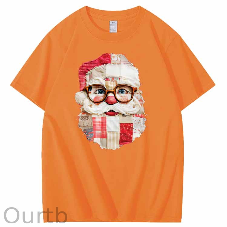 Christmas Vintage Santa Claus Pattern100% Cotton T-Shirt