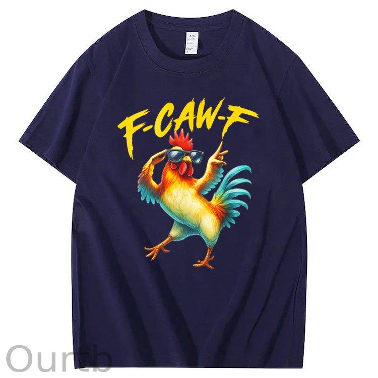F-Caw-F Cool Chicken Pattern100% Cotton T-Shirt