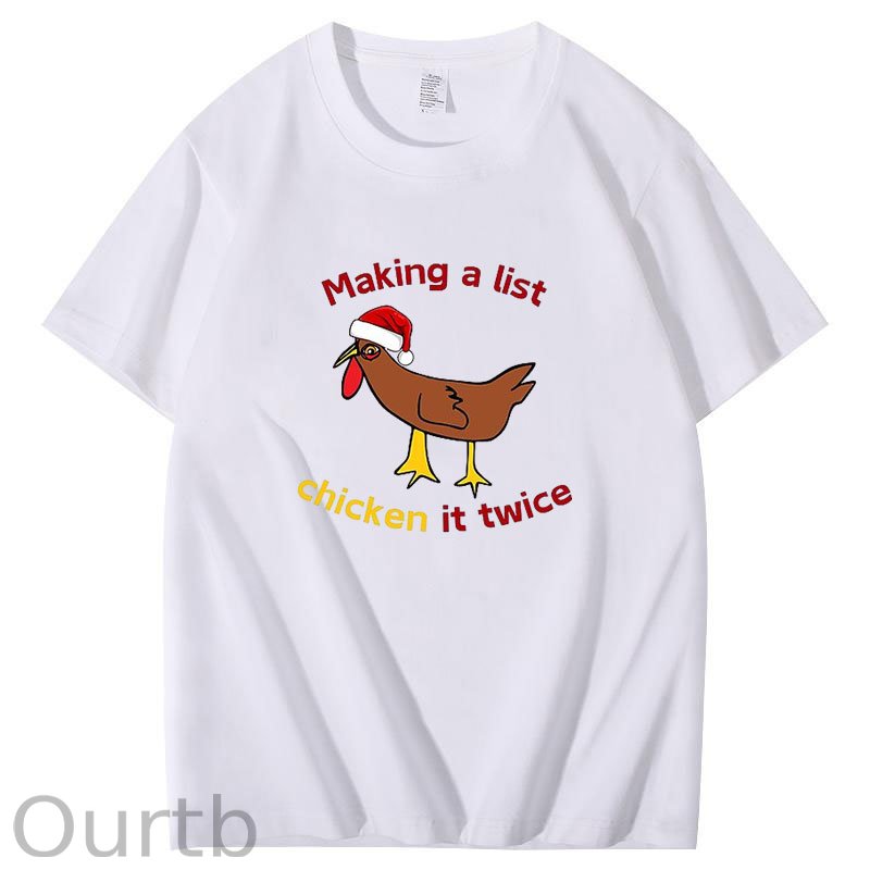 Chicken It Twice Christmas T-Shirt