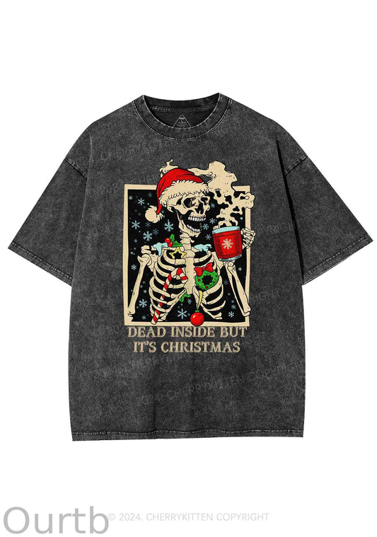Christmas Dead Inside Retro Washed Tee