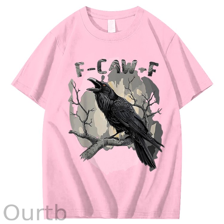 F-Caw-F Crow Raven 100% Cotton T-Shirt