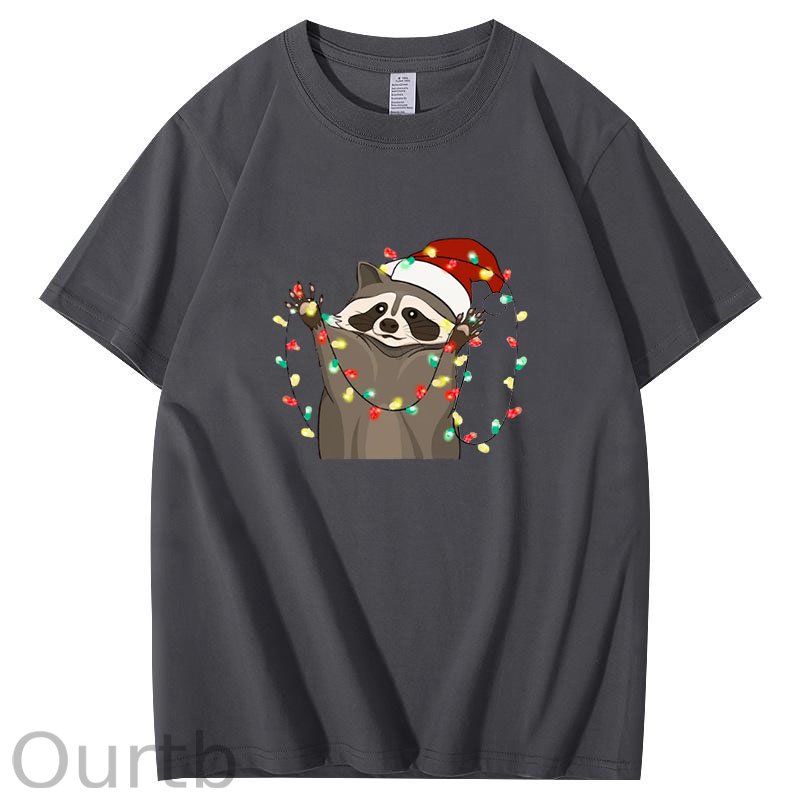 Raccoon Christmas Light T-Shirt
