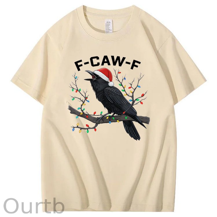 Christmas F-Caw-F Pattern100% Cotton T-Shirt