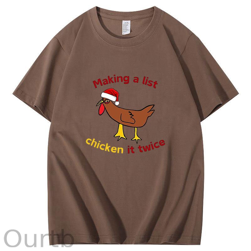 Chicken It Twice Christmas T-Shirt