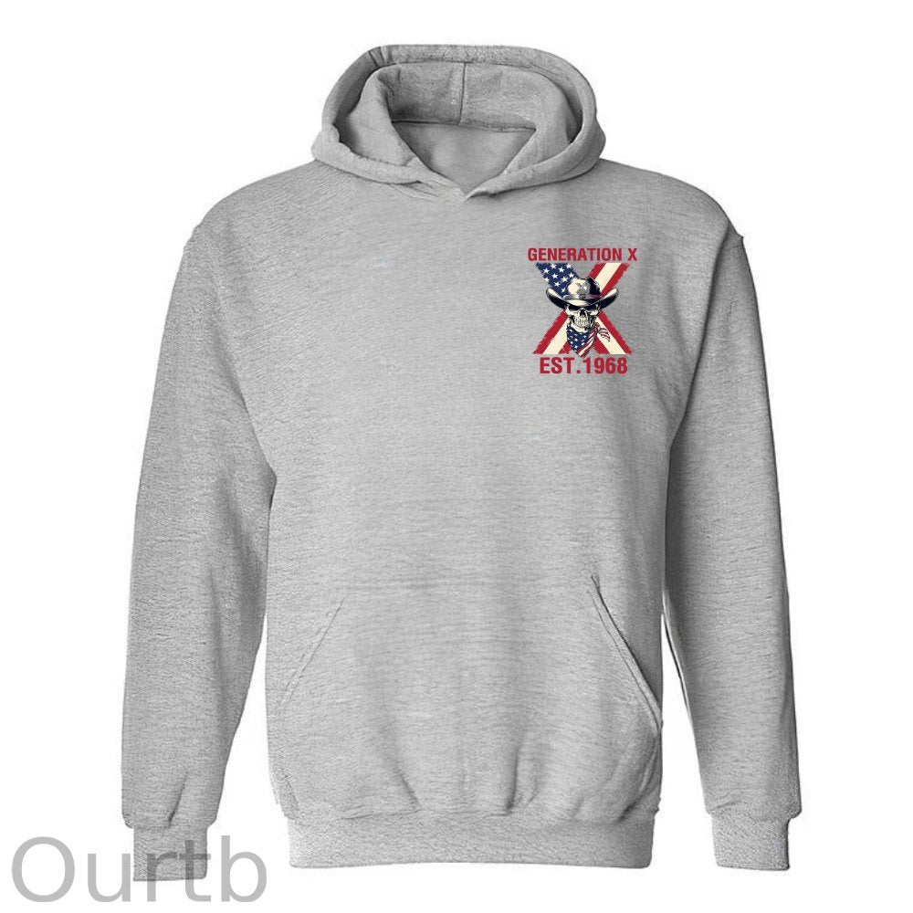 Gen X Cowboy Skeleton Custom Year Unisex Hoodie /Sweatshirt Christmas Gift