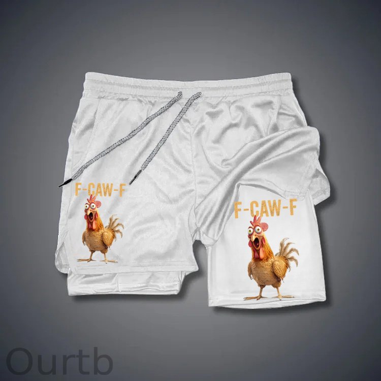 F-Caw-F Chicken 2 In 1 Gym Performance Shorts