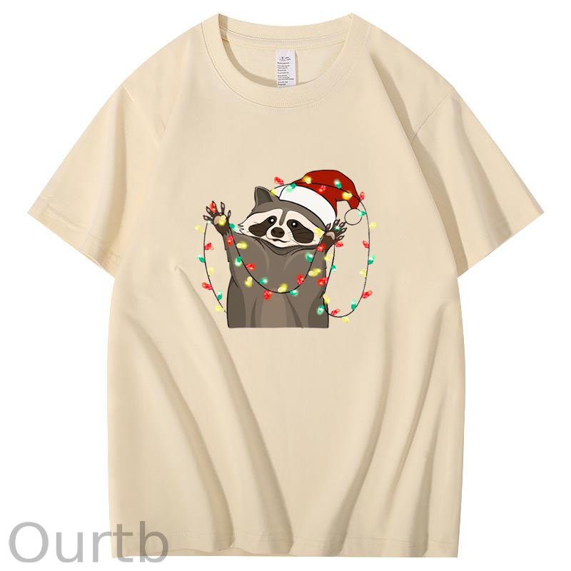 Raccoon Christmas Light T-Shirt