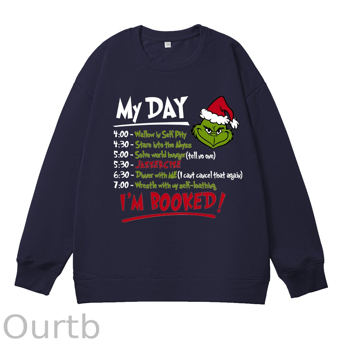 Christmas My Days   Pattern 100% 300g CottonCrew Neck Sweatshirt
