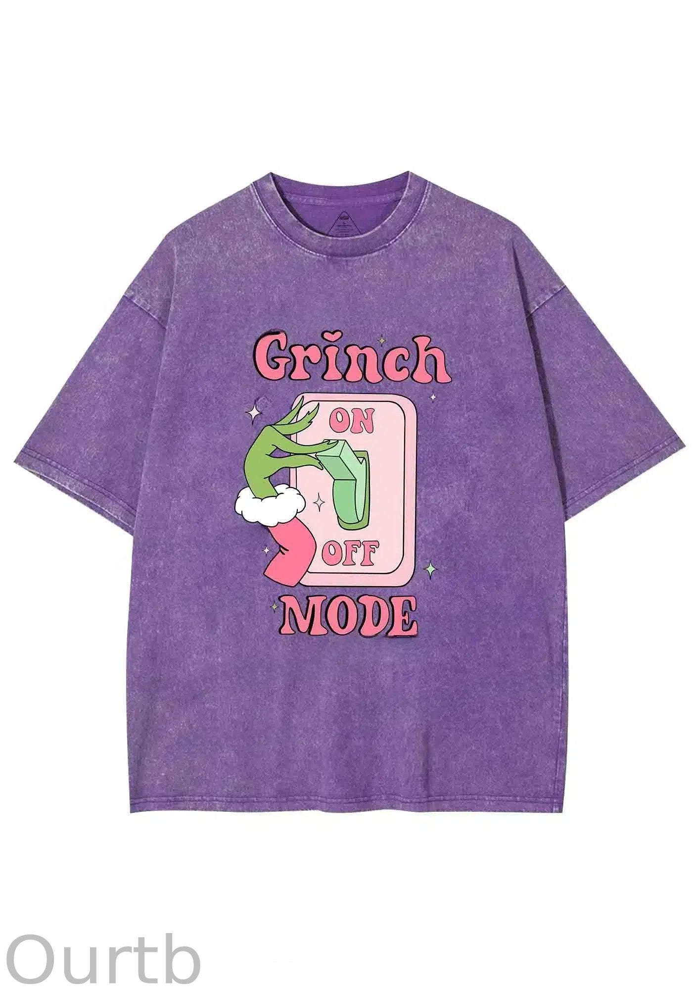 Christmas On Off Mode Retro Washed Tee