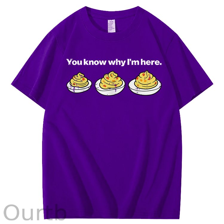 Deviled Eggs You Know Why Im Here Funny Thanksgiving 100% Cotton T-Shirt