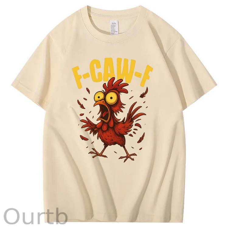 F-Caw-F Crazy Hot Chickens Pattern100% Cotton T-Shirt