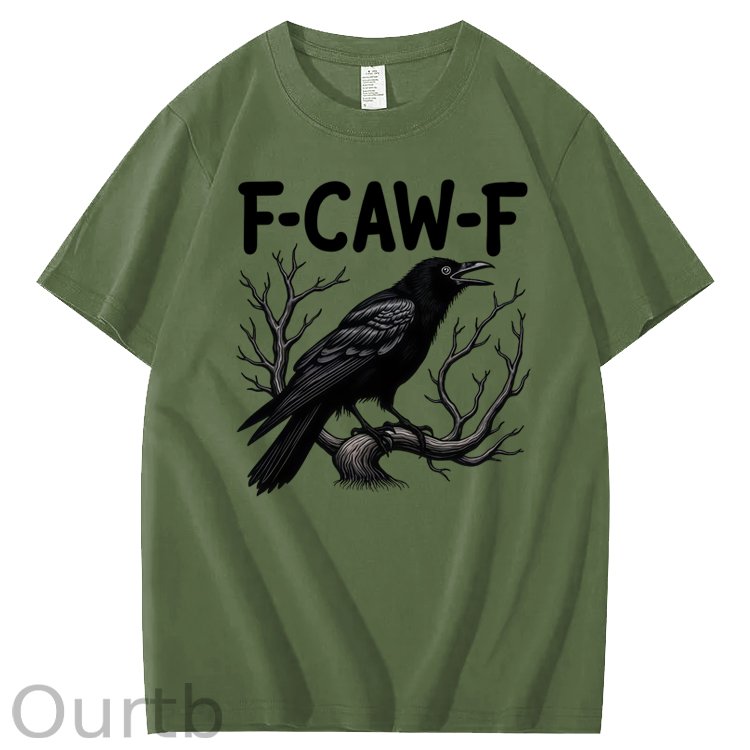 F-Caw-F Crow Raven 100% Cotton T-Shirt