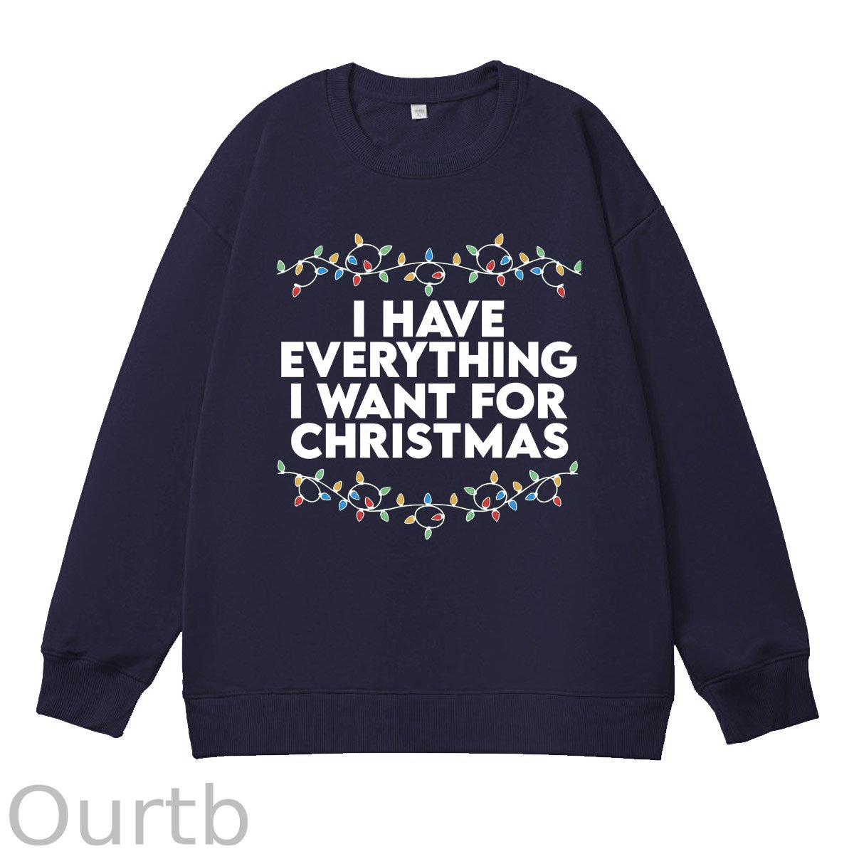 Christmas Couple  Pattern 100% 300g CottonCrew Neck Sweatshirt