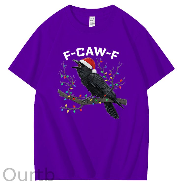 Christmas F-Caw-F Pattern100% Cotton T-Shirt