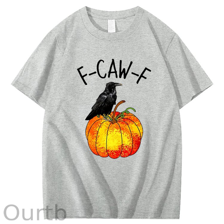 F-Caw-F Crow Pumpkin 100% Cotton T-Shirt