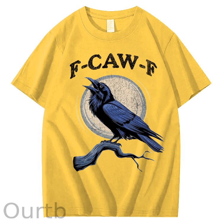 F-Caw-F Crow Raven 100% Cotton T-Shirt