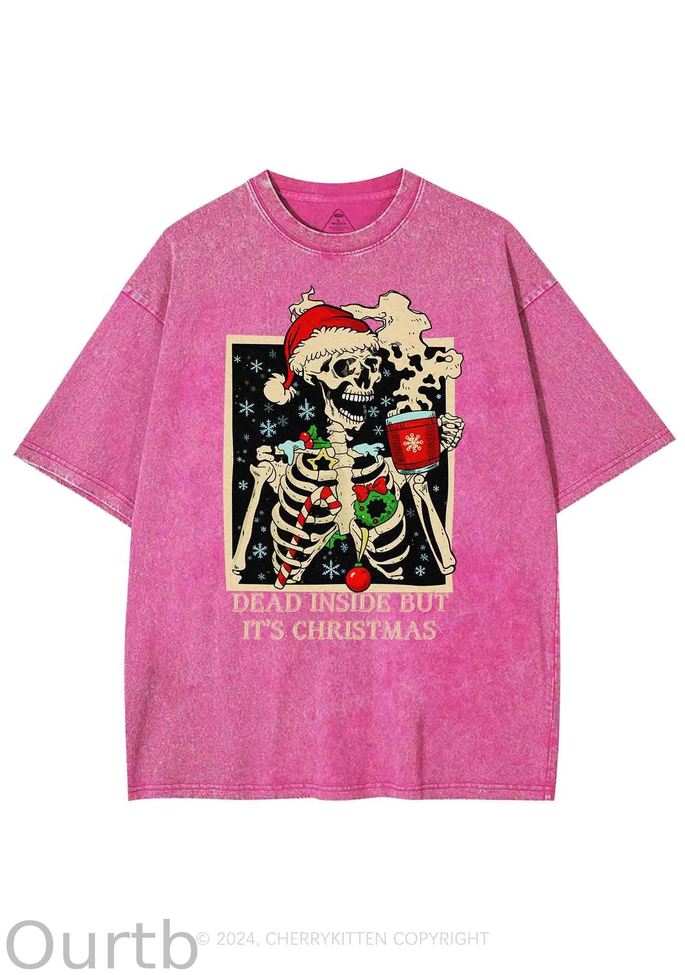 Christmas Dead Inside Retro Washed Tee