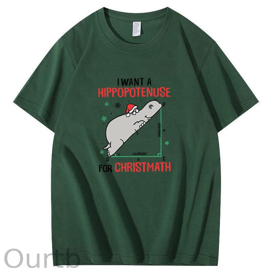 I Want A Hippopotenuse For Christmas T-Shirt