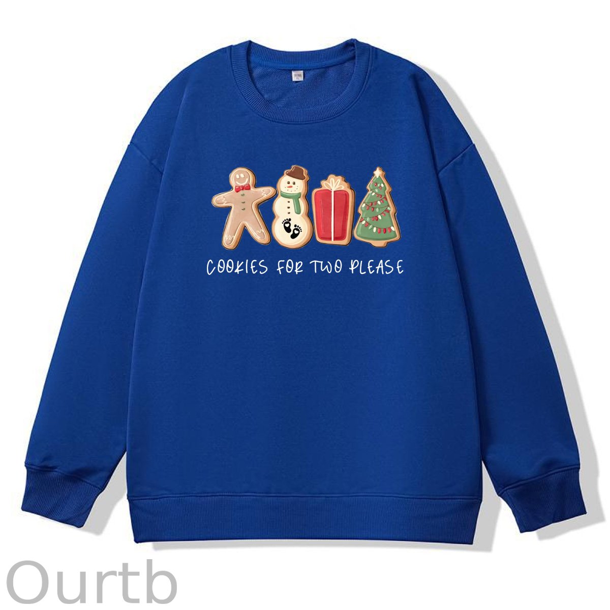 Christmas Cookies For Two Please Pattern 100% 300g CottonCrew Neck Sweatshirt