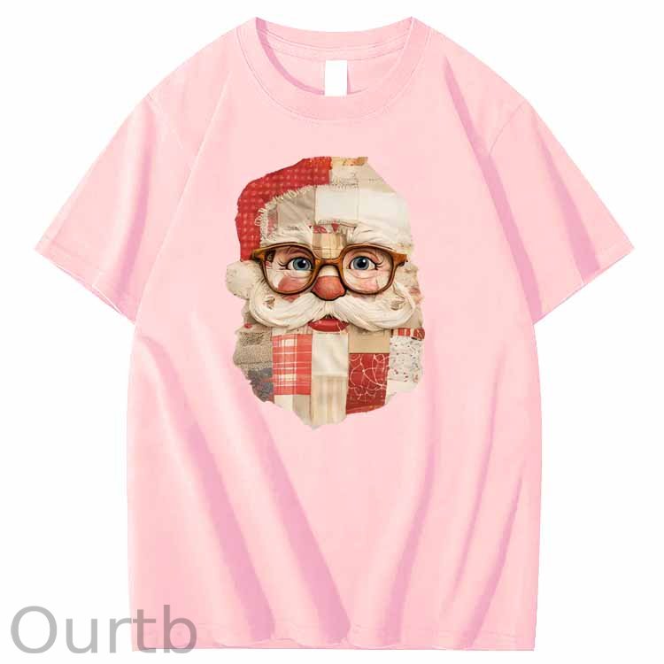 Christmas Vintage Santa Claus Pattern100% Cotton T-Shirt