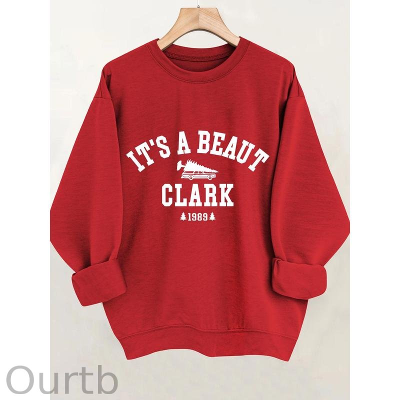 It's A Beaut Clark 1989 Vintage Christmas 100% Cotton Fleece Sweatshirt
