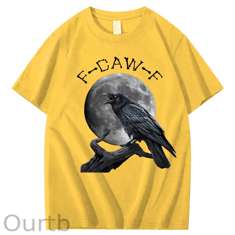 F-Caw-F Crow Raven 100% Cotton T-Shirt