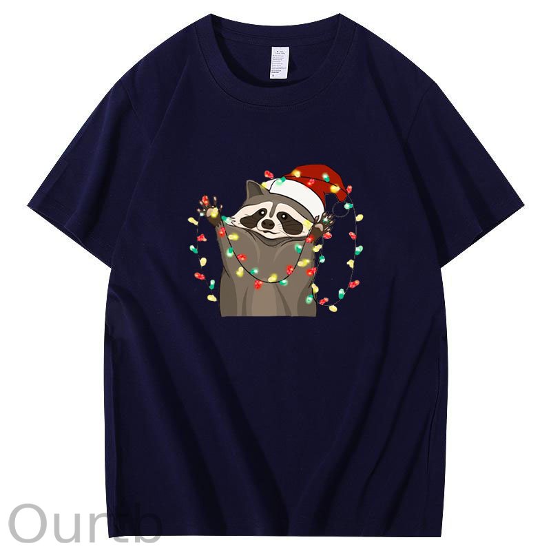 Raccoon Christmas Light T-Shirt