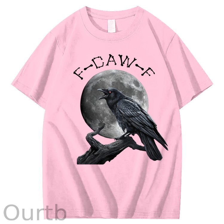 F-Caw-F Crow Raven 100% Cotton T-Shirt