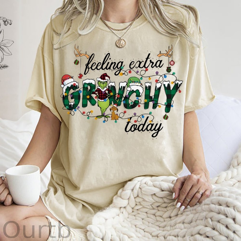 Unisex Christmas Printed Washed Tee