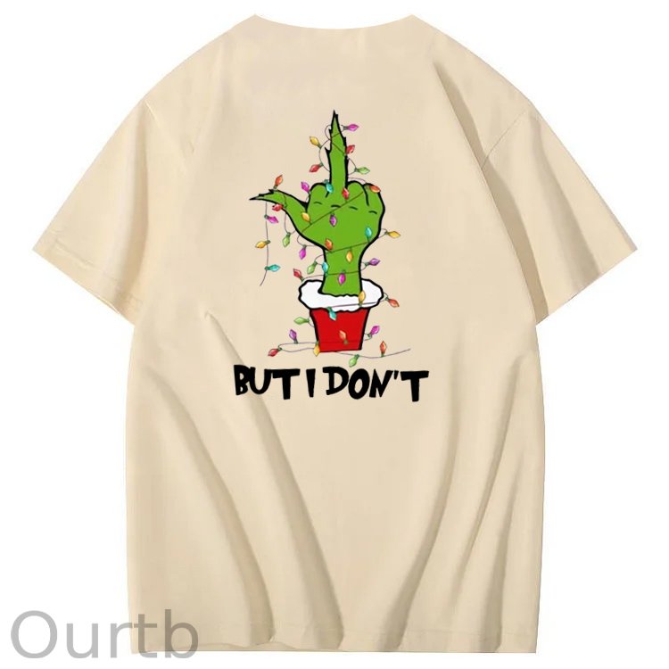 Christmas But I Don't  Pattern  100% Cotton T-Shirt
