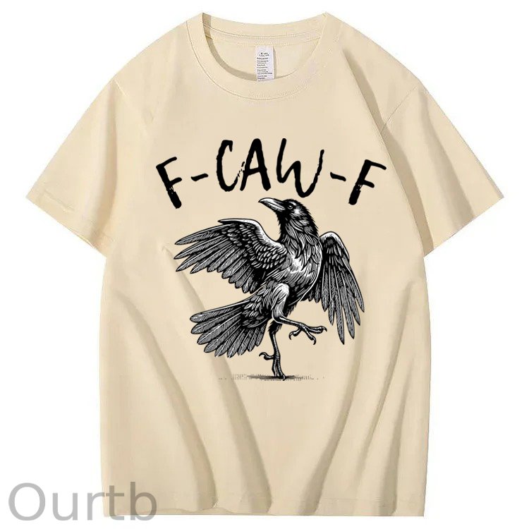 F-Caw-F Crow Raven 100% Cotton T-Shirt