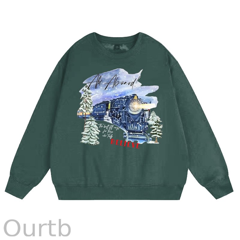Christmas Believe 100% Cotton Fleece Sweatshirt